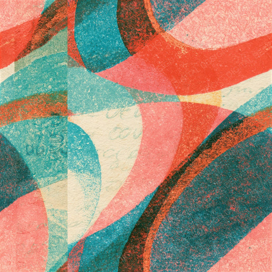 Risograph Pink Mint Abstract Seamless Digital Paper Pack (DDD015718)