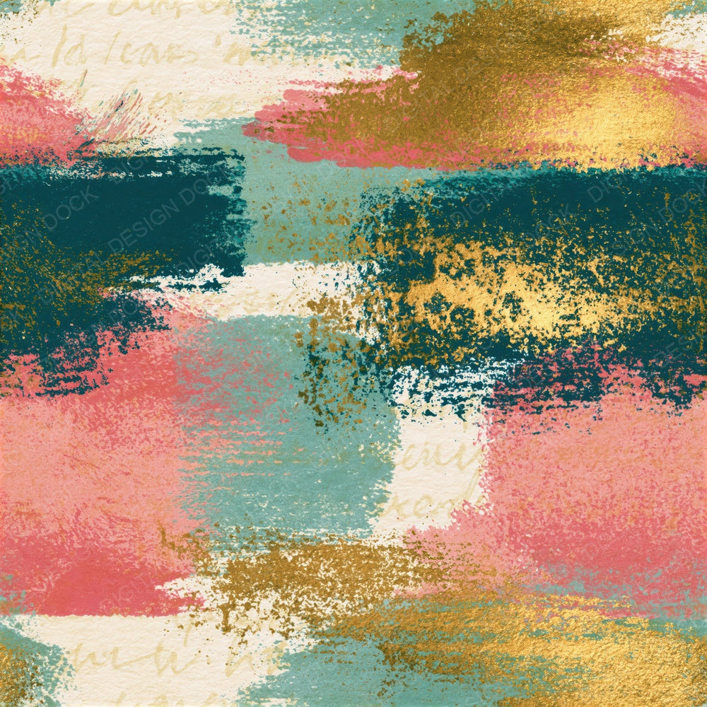 Risograph Pink Mint Abstract Seamless Digital Paper Pack (DDD015718)