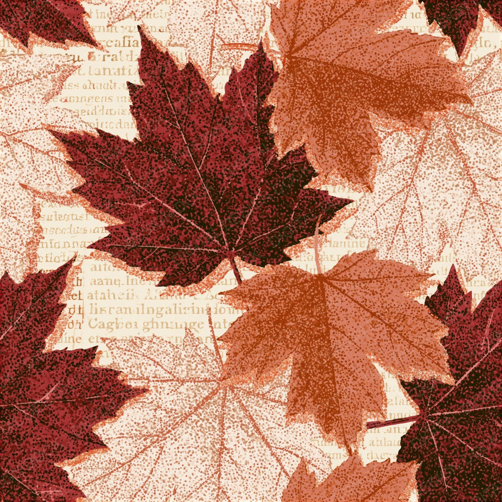 Stipple Maple Leaves Sienna Sand Seamless Digital Paper Pack (DDD015720)