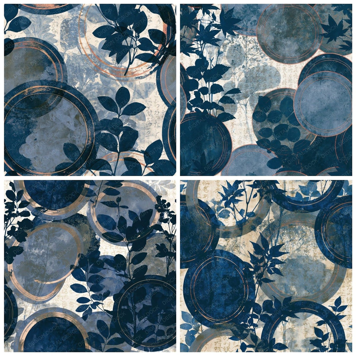 Cyanotype Porthole Maritime Seamless Digital Paper Pack (DDD015729)