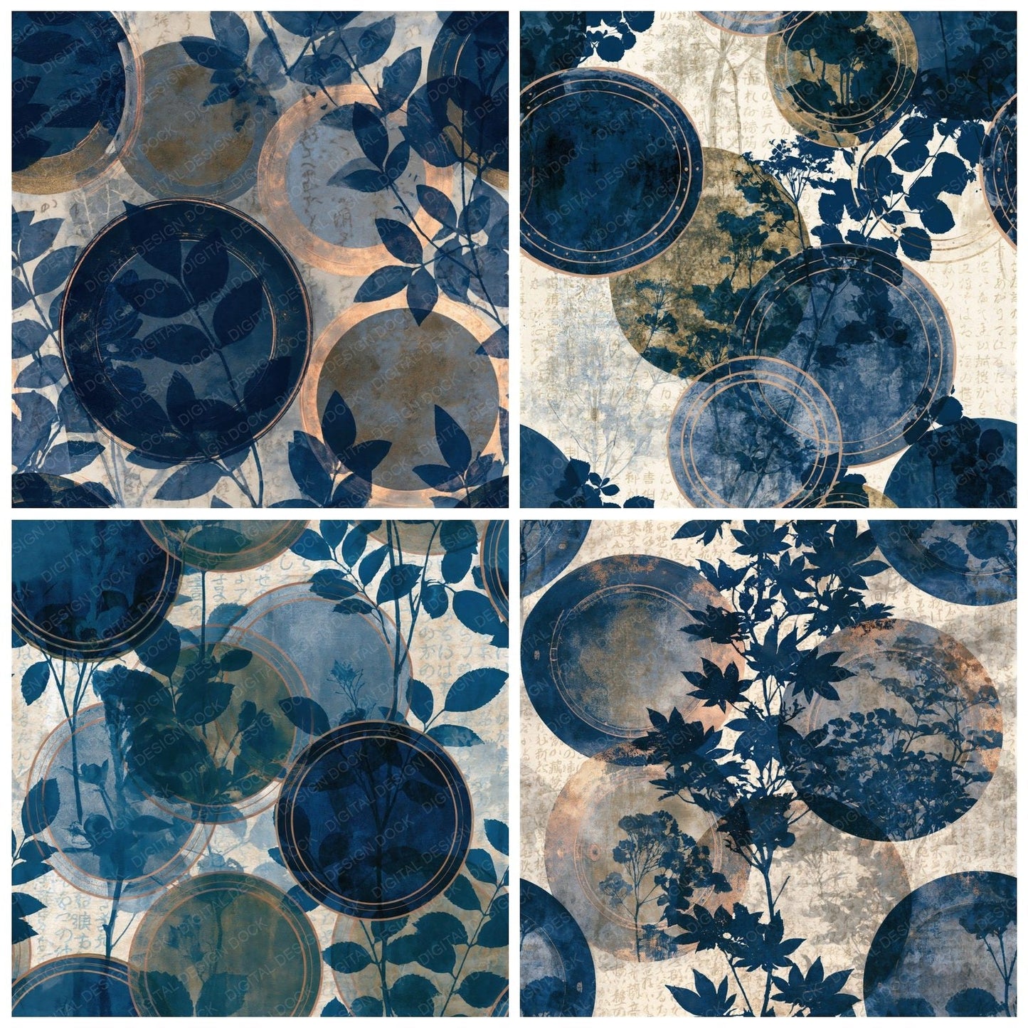 Cyanotype Porthole Maritime Seamless Digital Paper Pack (DDD015729)