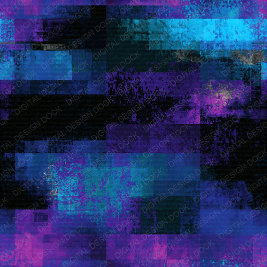 Pixel Cyan Violet Abstract Seamless Digital Paper Pack (DDD015734)