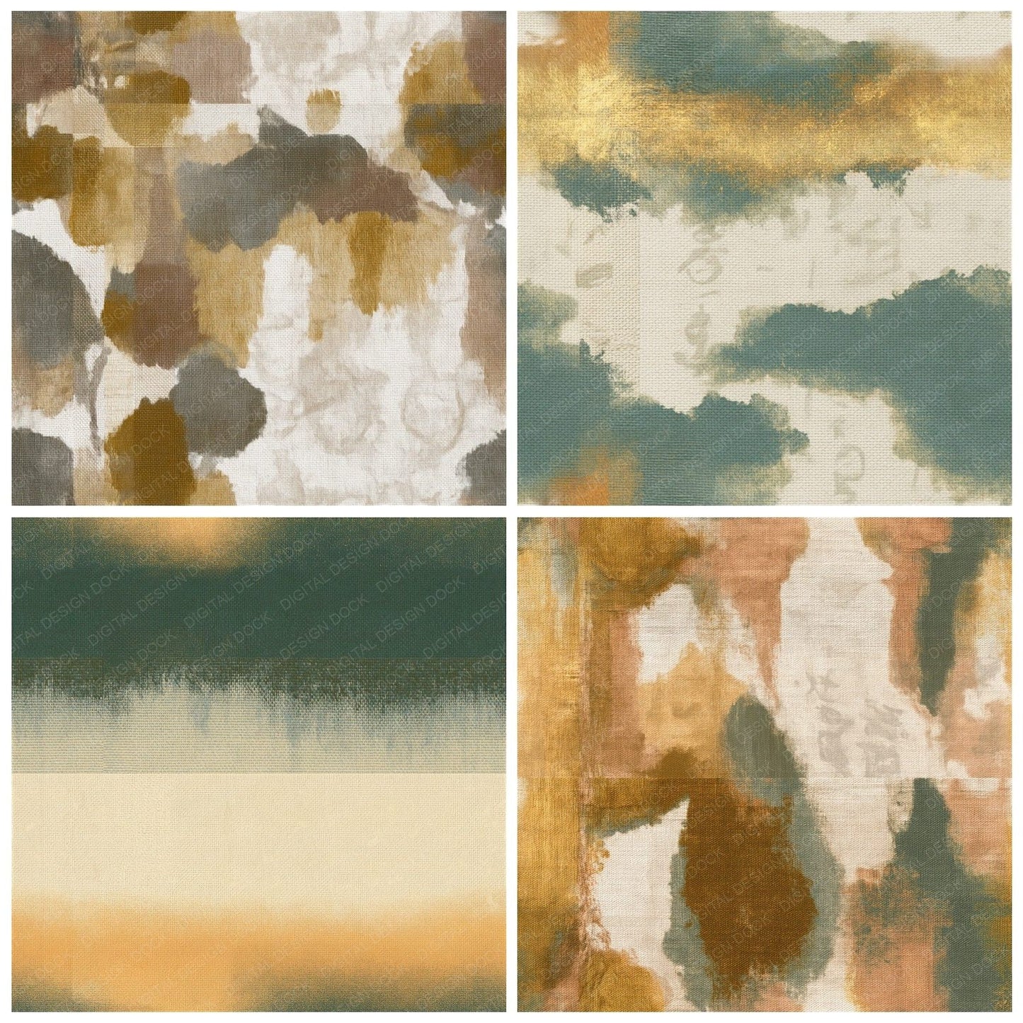 Tapestry Eucalyptus Gold Seamless Digital Paper Pack (DDD015763)