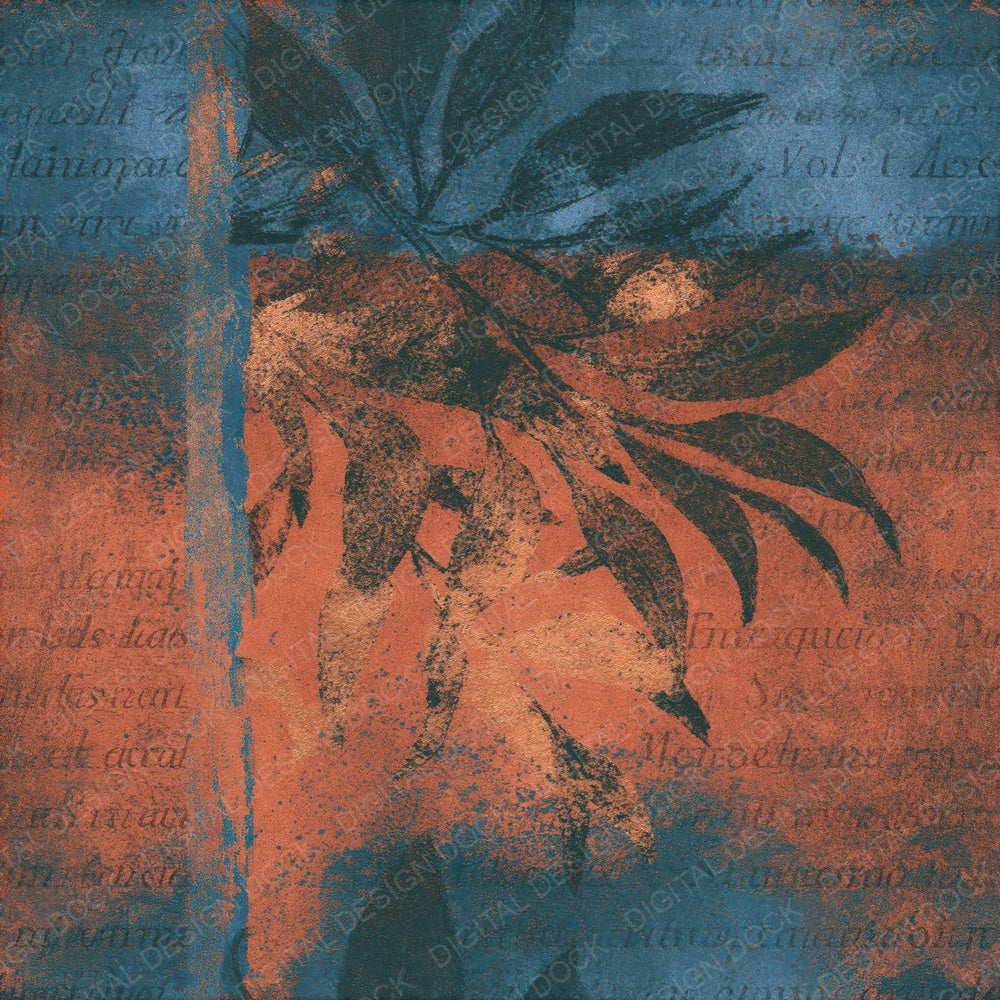 Mezzotint Terracotta Azure Tonal Seamless Digital Paper Pack (DDD015773)