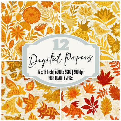 Mexican Folk Baku Honey Seamless Digital Paper Pack (DDD015789)