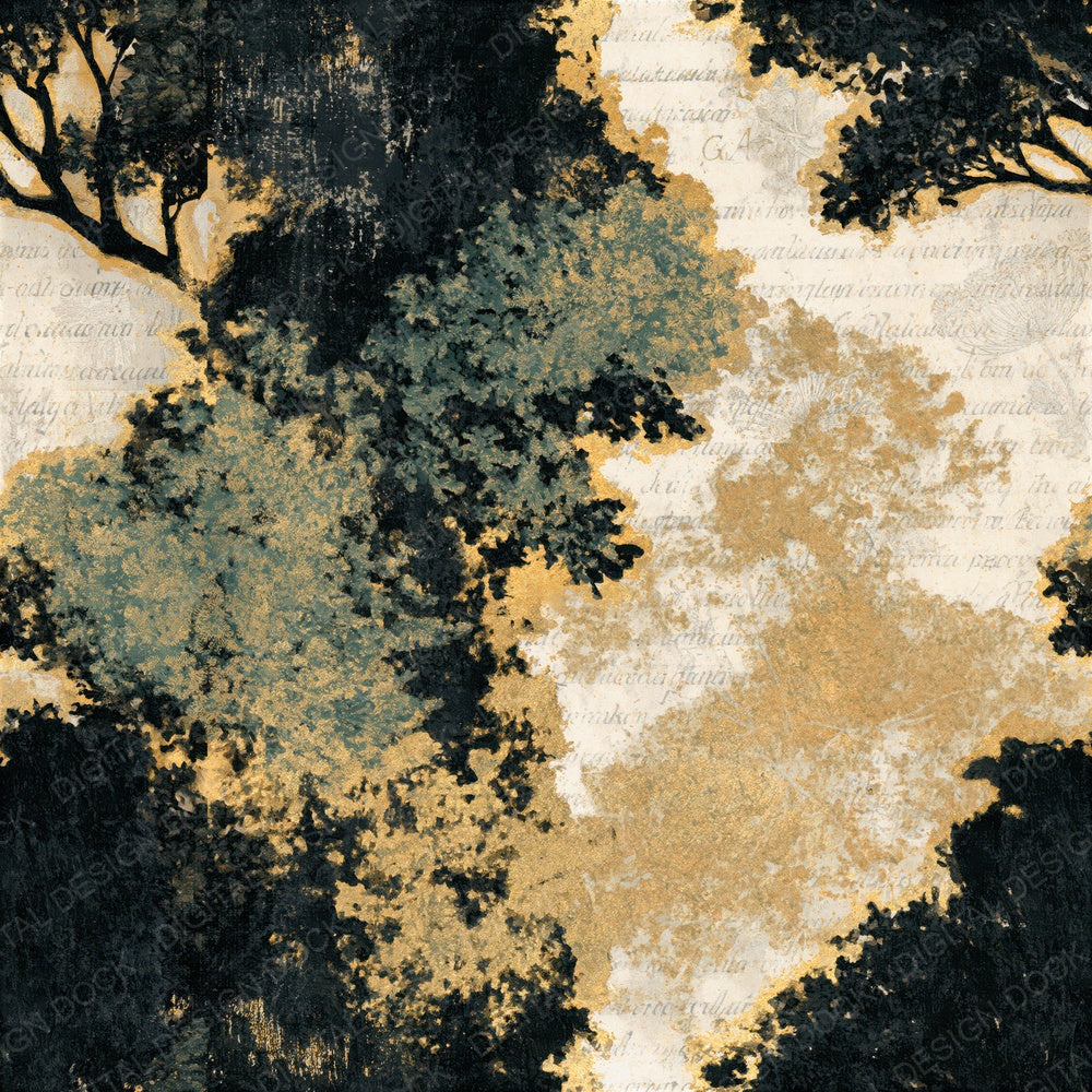 Screenprint Lichen Bone Black Seamless Digital Paper Pack (DDD015815)