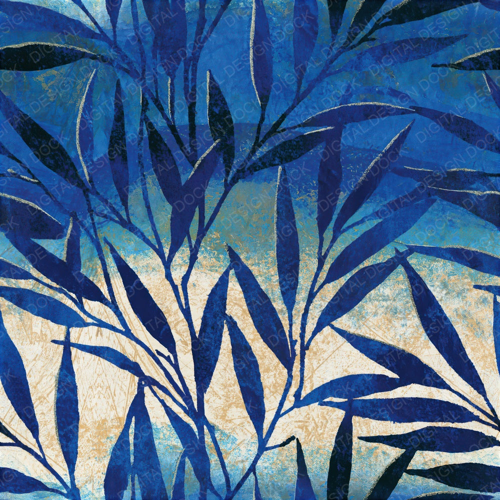 Woodblock Willow Indigo Ivory Seamless Digital Paper Pack (DDD015821)