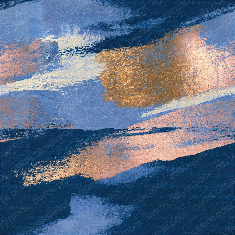 Lithograph Indigo Ivory Abstract Seamless Digital Paper Pack (DDD015831)