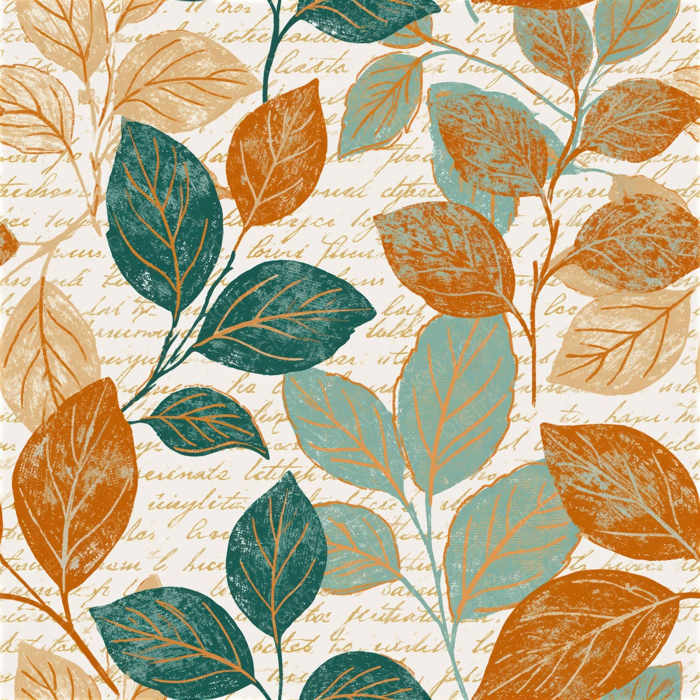 Scandinavian Sage Tangerine Aqua Seamless Digital Paper Pack (DDD015835)