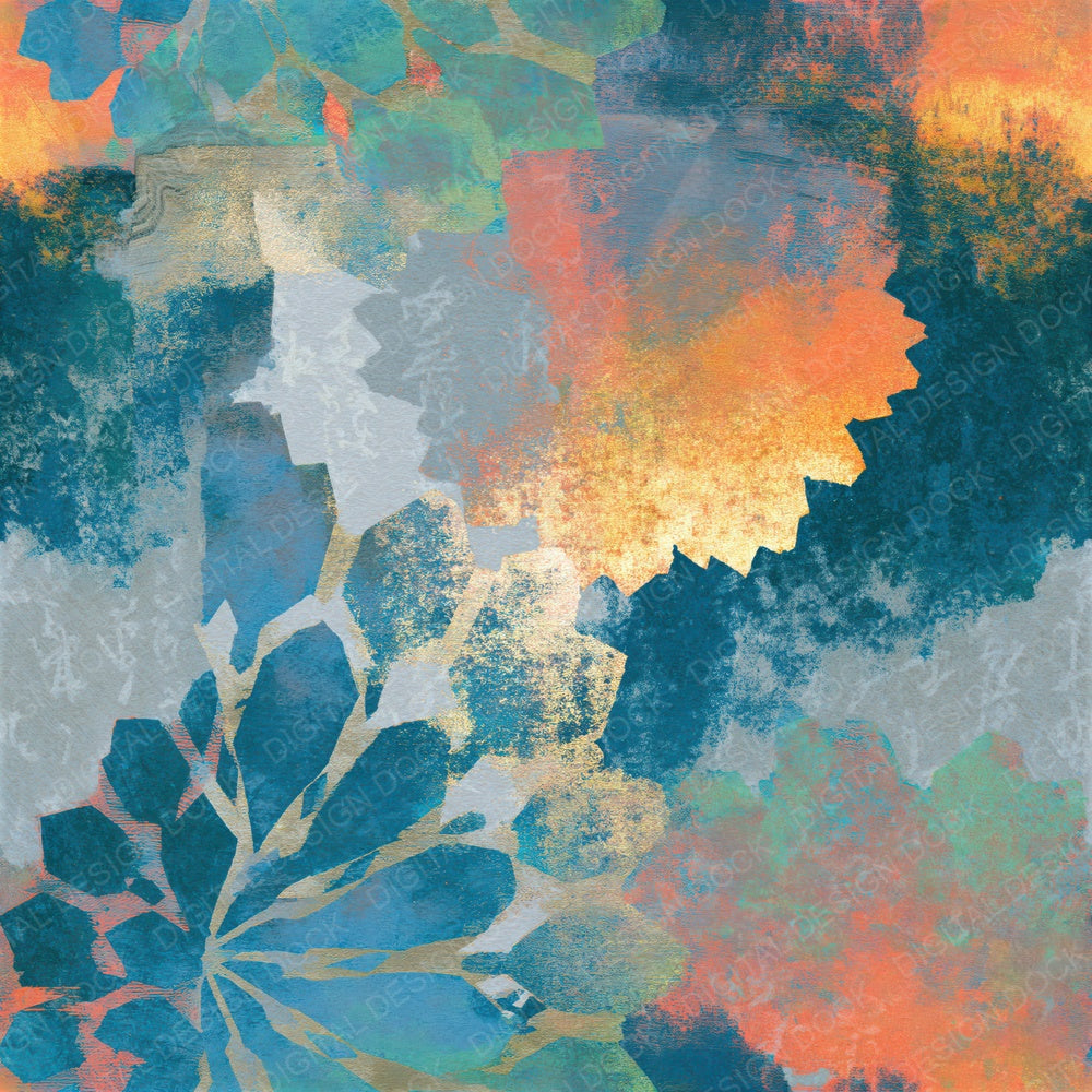 Infrared Crystallography Peach Pistachio Seamless Digital Paper Pack (DDD015894)
