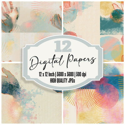 Minimal Sun Flares Gelato Seamless Digital Paper Pack (DDD015915)