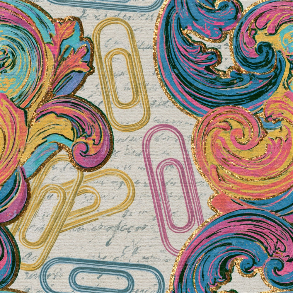 Baroque Paper Clips Gelato Seamless Digital Paper Pack (DDD015928)