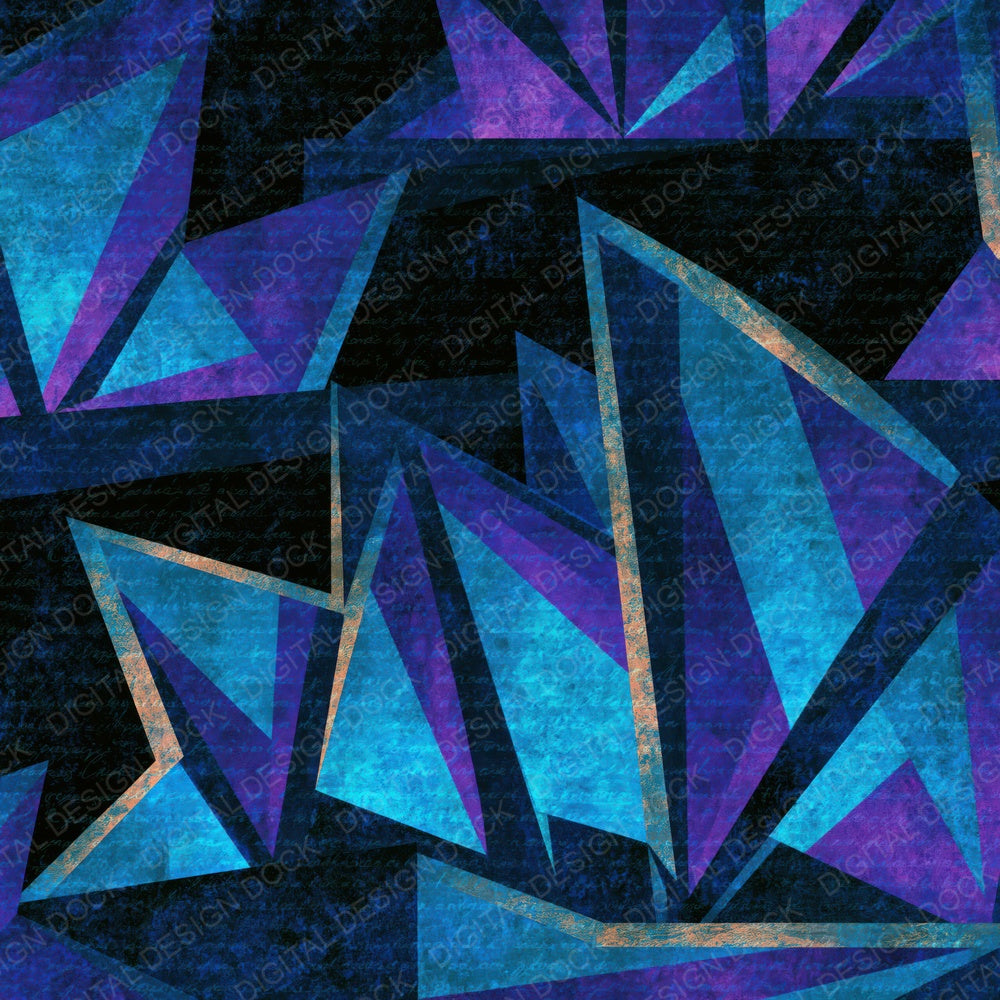 Cubist Opera House Cyan Violet Digital Paper Pack (DDD015932)