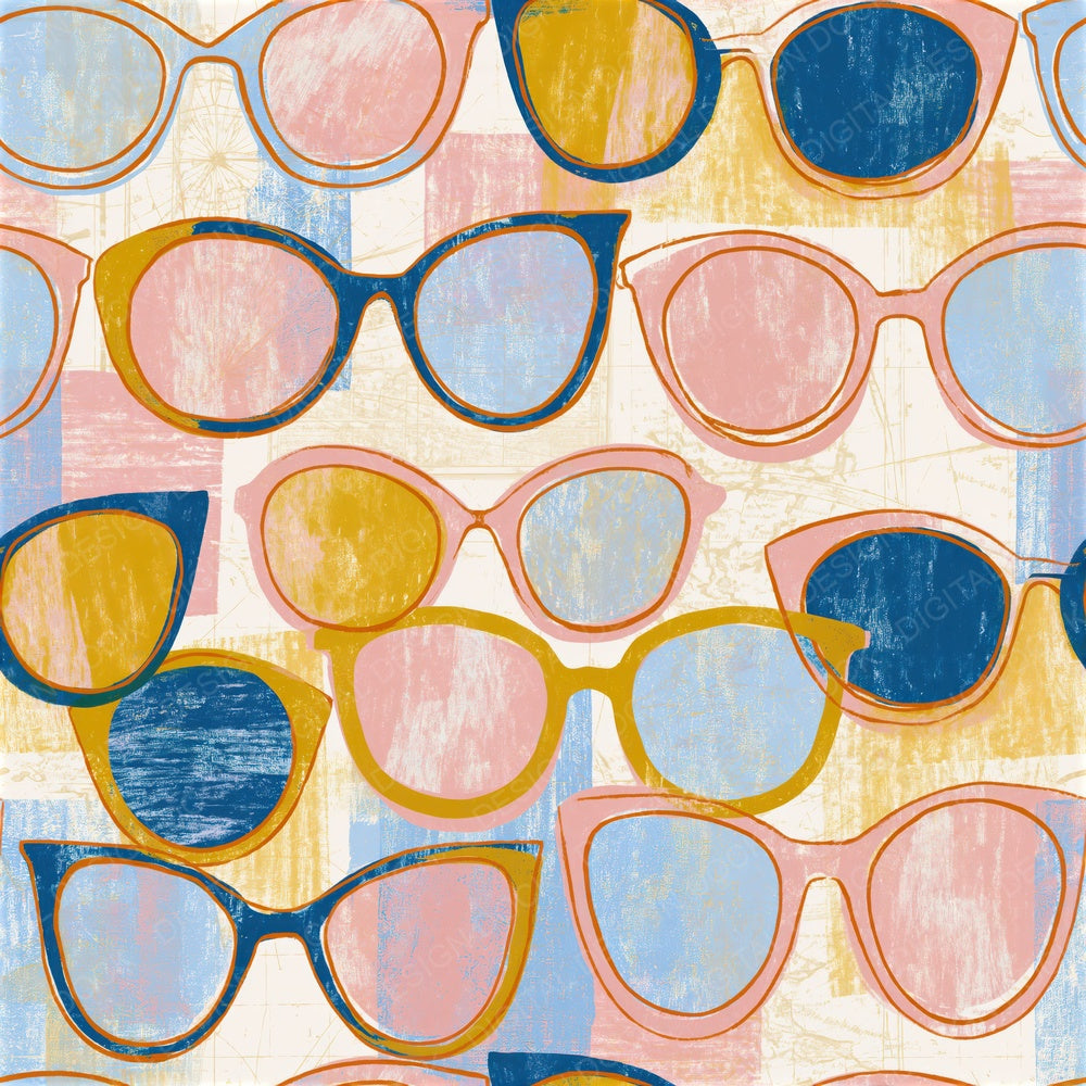 Mid Century Spectacles Gelato Seamless Digital Paper Pack (DDD015936)