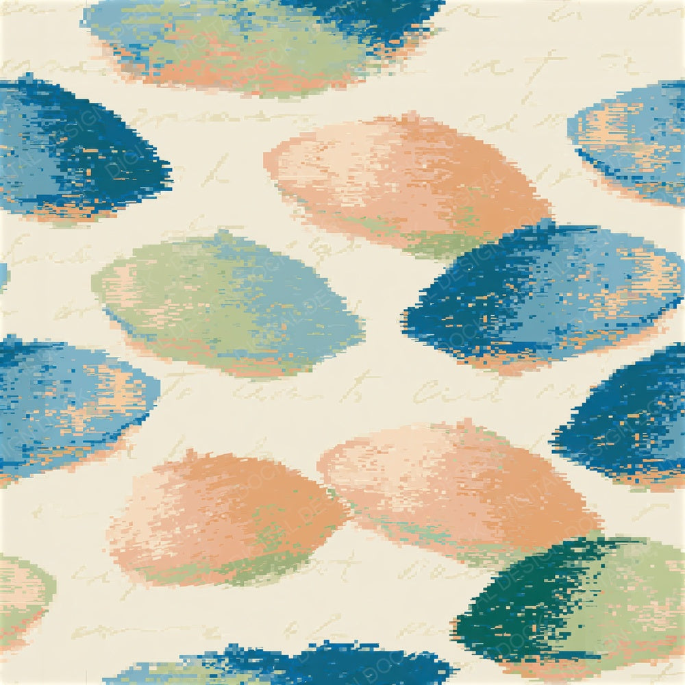 Pixel Berets Powder Blue Peach Seamless Digital Paper Pack (DDD015940)