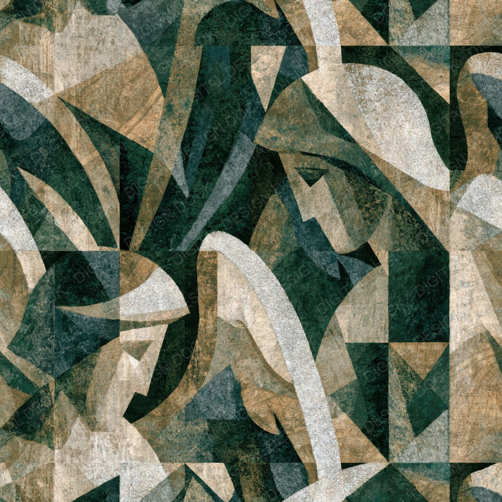 Cubist Tombstone Angels Forest Green Bone Digital Paper Pack (DDD015947)