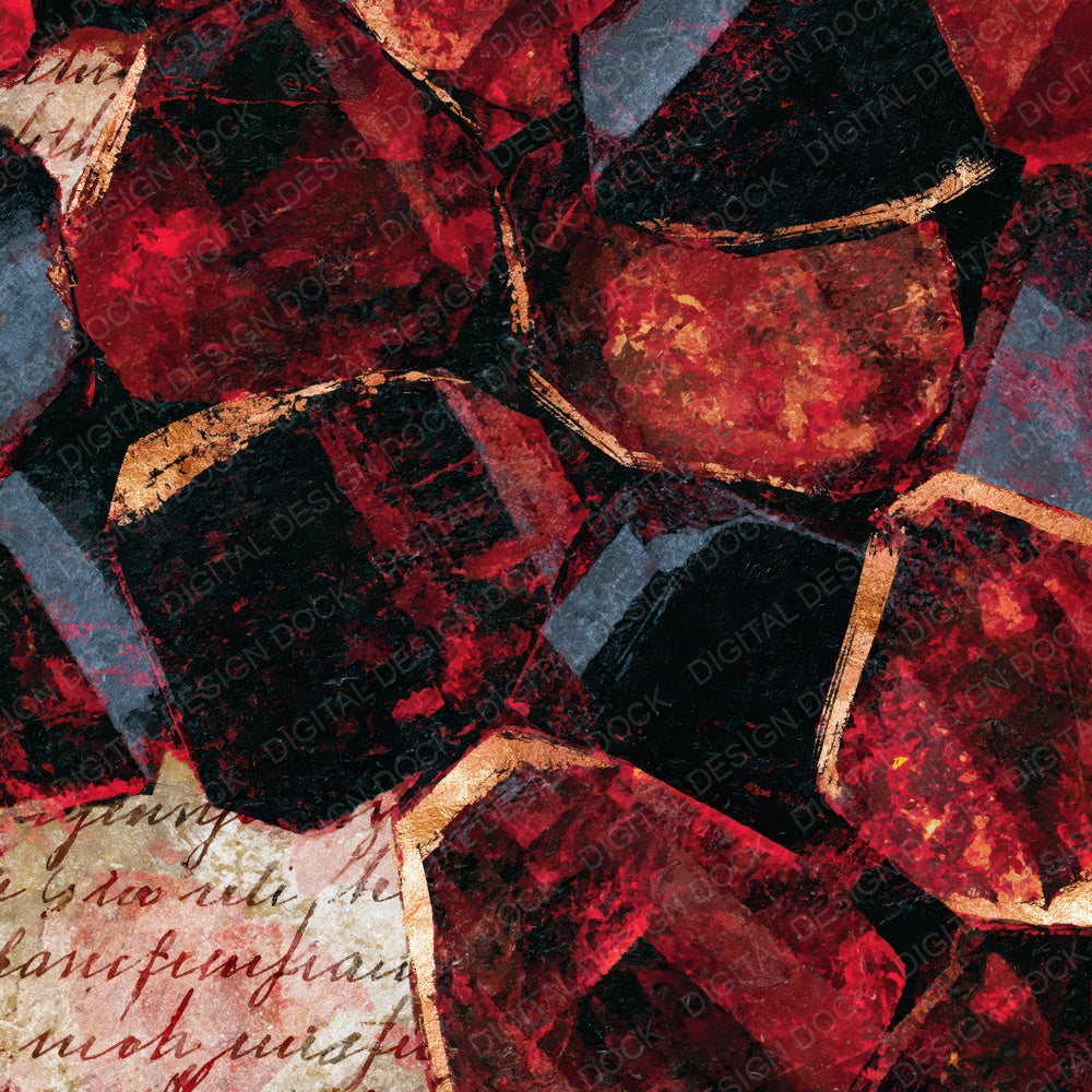 Maximalist Garnet Crimson White Digital Paper Pack (DDD016033)
