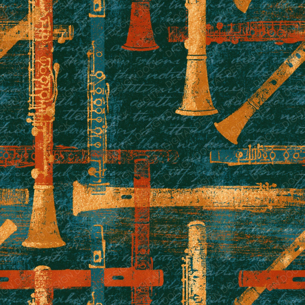 Risograph Flutes Forest Bronze Digital Paper Pack (DDD016040)