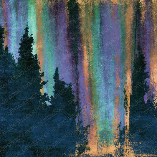 Single Scratchboard Waterfalls Aurora Lilac digital paper shown full size