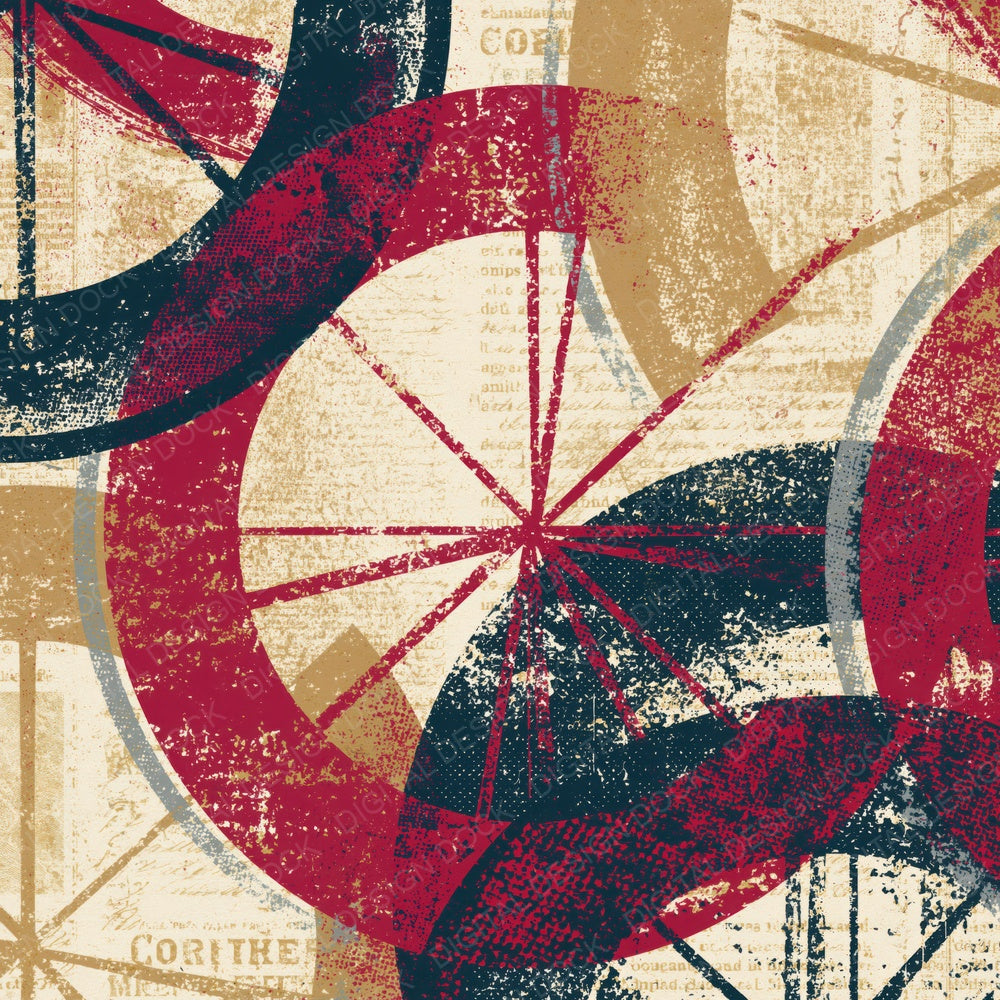 Newsprint Sextant Cherry Currant Digital Paper Pack (DDD016072)