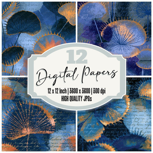 Pixel Venus Flytrap Indigo Slate Digital Paper Pack (DDD016075)