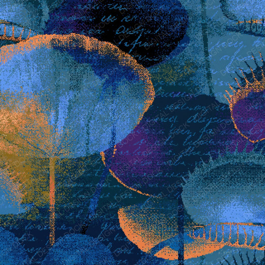 Pixel Venus Flytrap Indigo Slate Digital Paper Pack (DDD016075)
