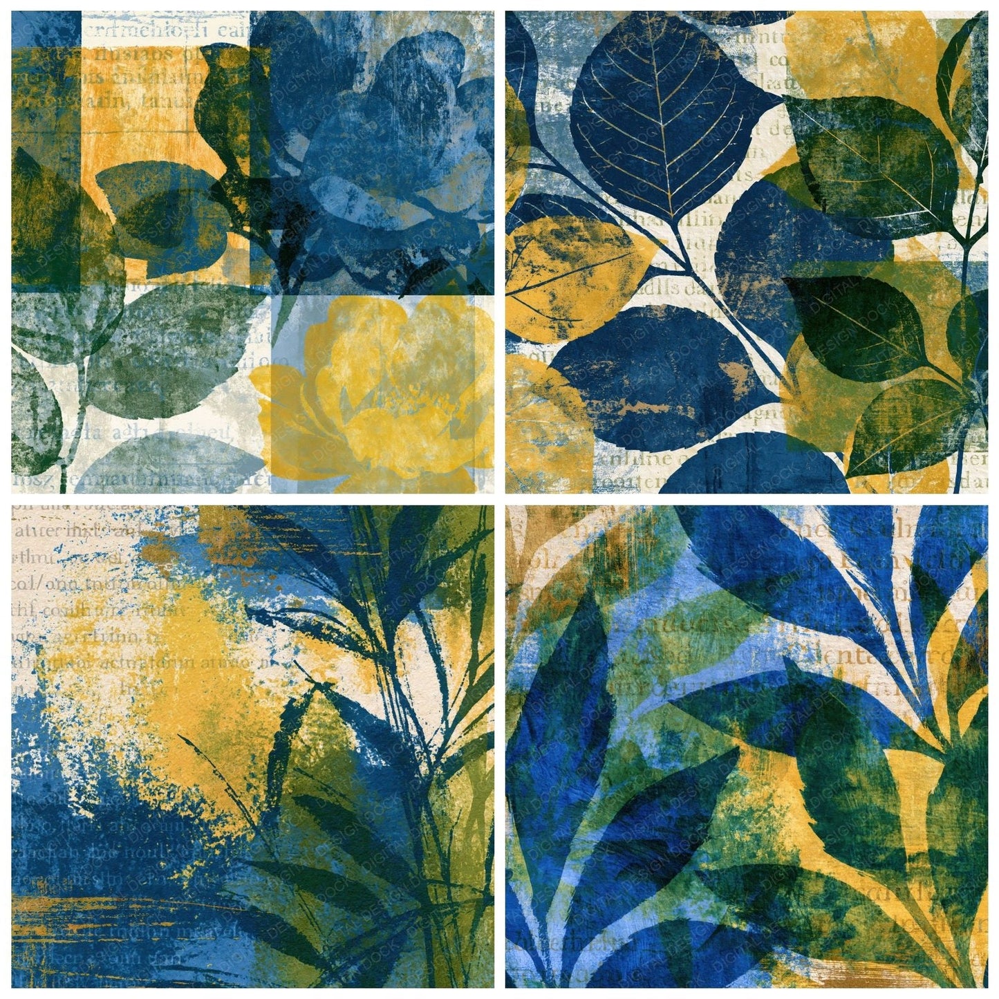 Drypoint Azure Cypress Tonal Digital Paper Pack (DDD016090)