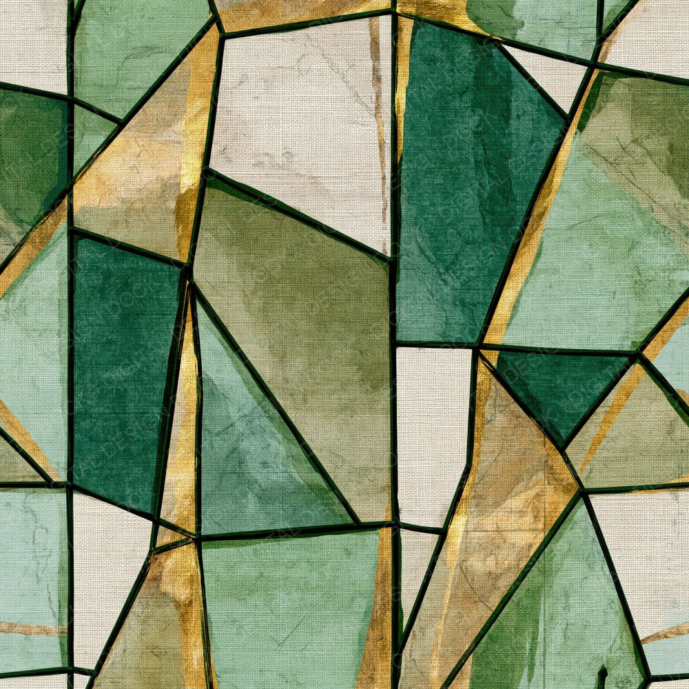 Stained Glass Eucalyptus Moss Abstract Digital Paper Pack (DDD016099)