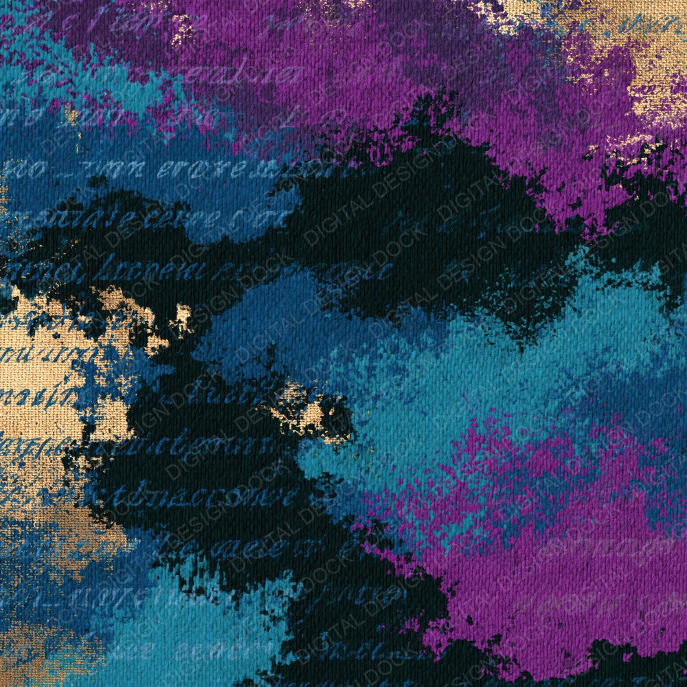 Tapestry Teal Magenta Abstract Digital Paper Pack (DDD016103)