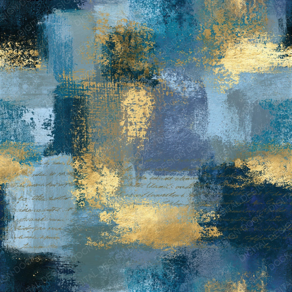 Another Bohemian Indigo Slate Abstract Seamless digital paper shown full size