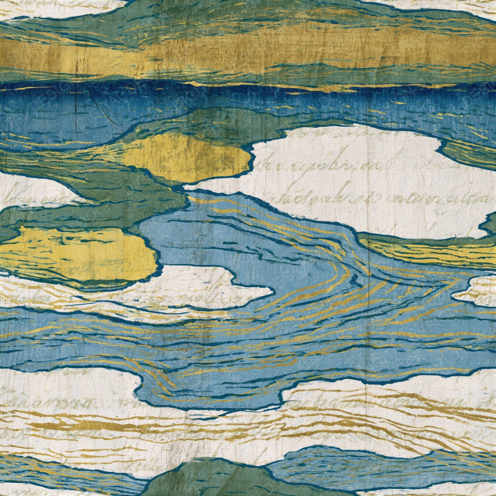 Ukiyo-e Azure Lemon Cypress Seamless Digital Paper Pack (DDD016122)