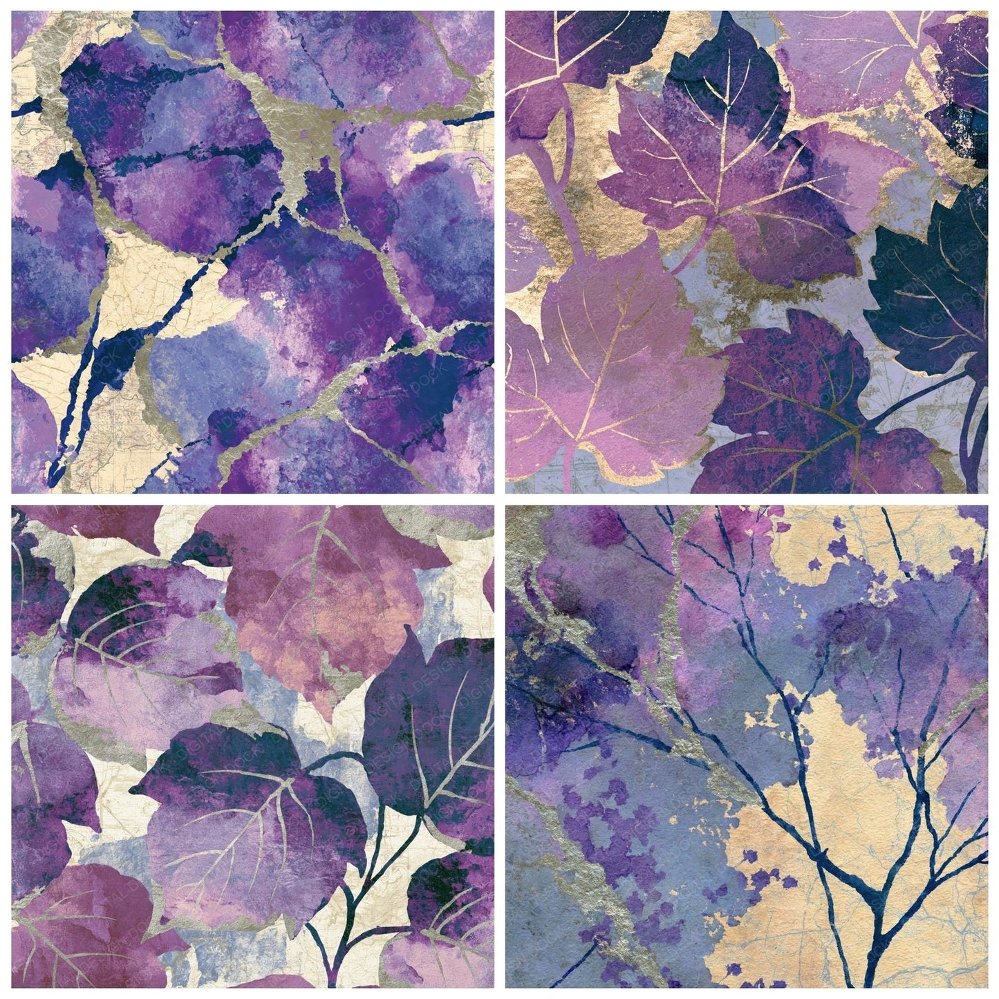 Watercolour Italian Dryads Amethyst Lavender Digital Paper Pack (DDD016142)