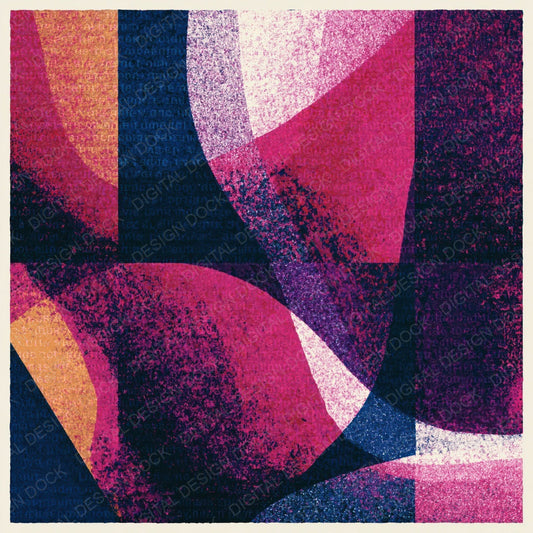 Risograph Plum Damson Abstract Digital Paper Pack (DDD016153)