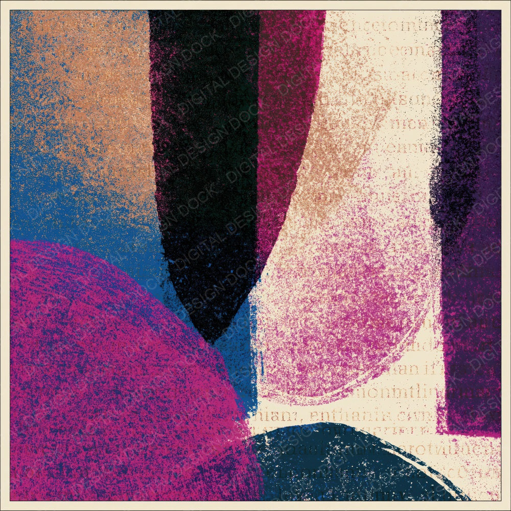 Risograph Plum Damson Abstract Digital Paper Pack (DDD016153)