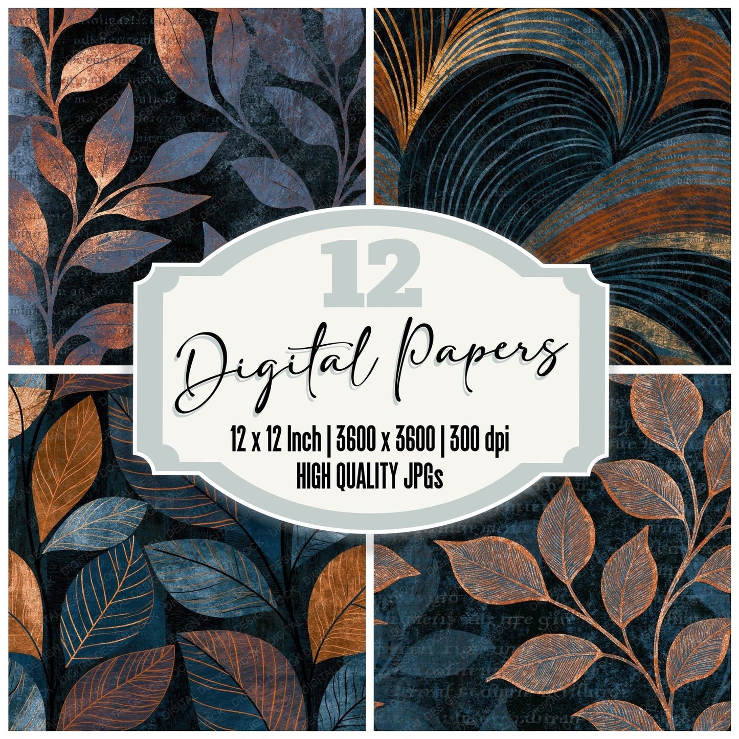 Scratchboard Iron Slate Tonal Digital Paper Pack (DDD016157)