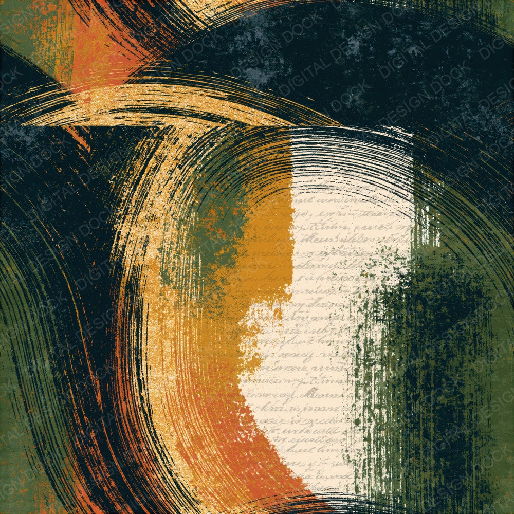 Scratchboard Olive Ochre Texture Seamless Digital Paper Pack (DDD016158)