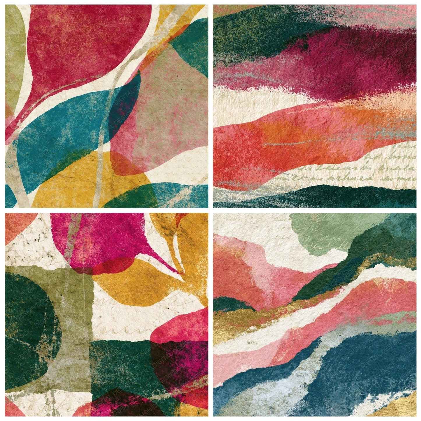 Lithograph Pistachio Raspberry Tonal Digital Paper Pack (DDD016172)