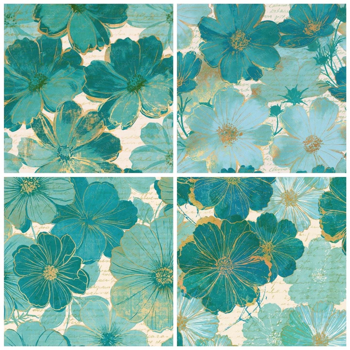 Risograph Cosmos Jade Aqua Digital Paper Pack (DDD016174)