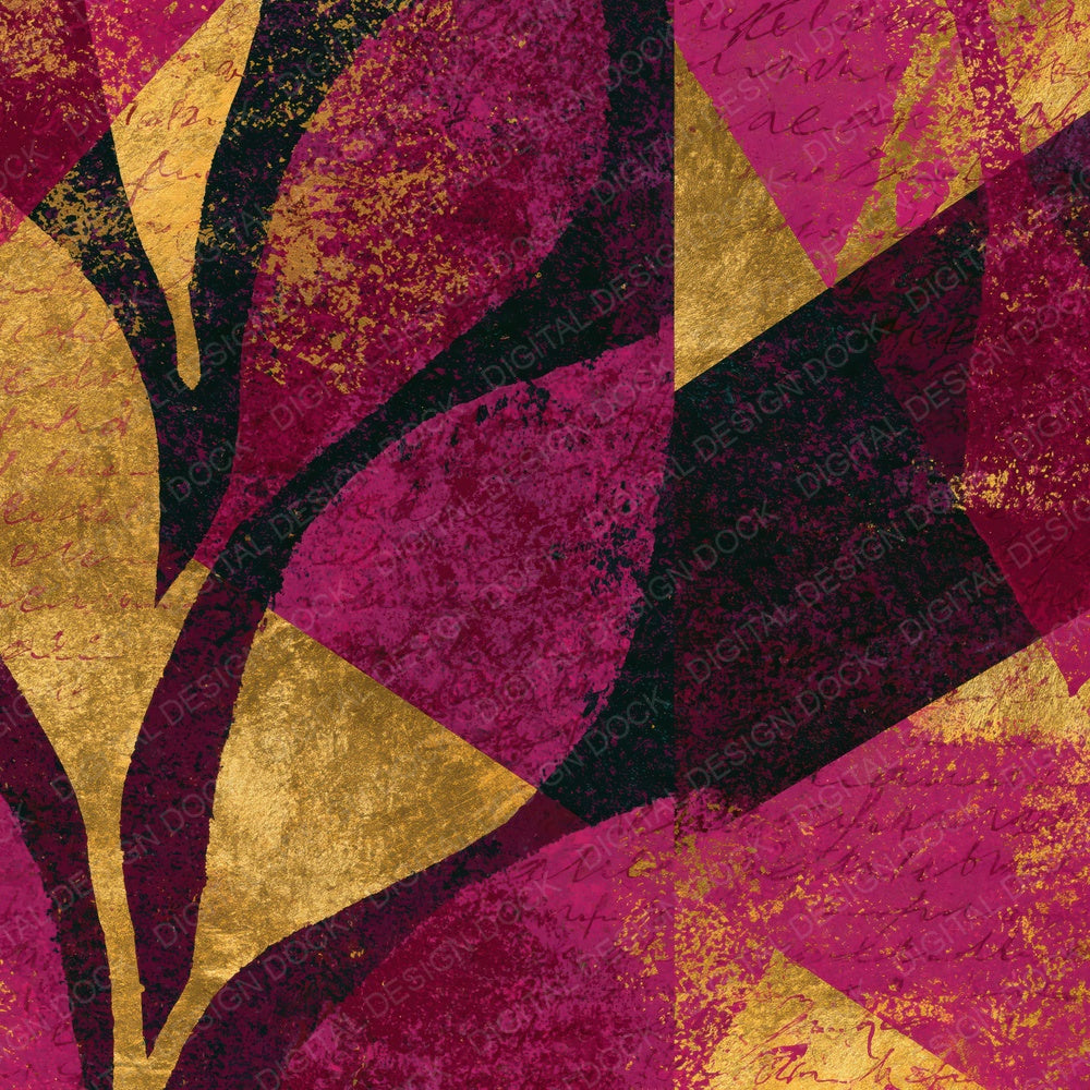 Indian Block Print Magenta Burgundy Tonal Digital Paper Pack (DDD016188)
