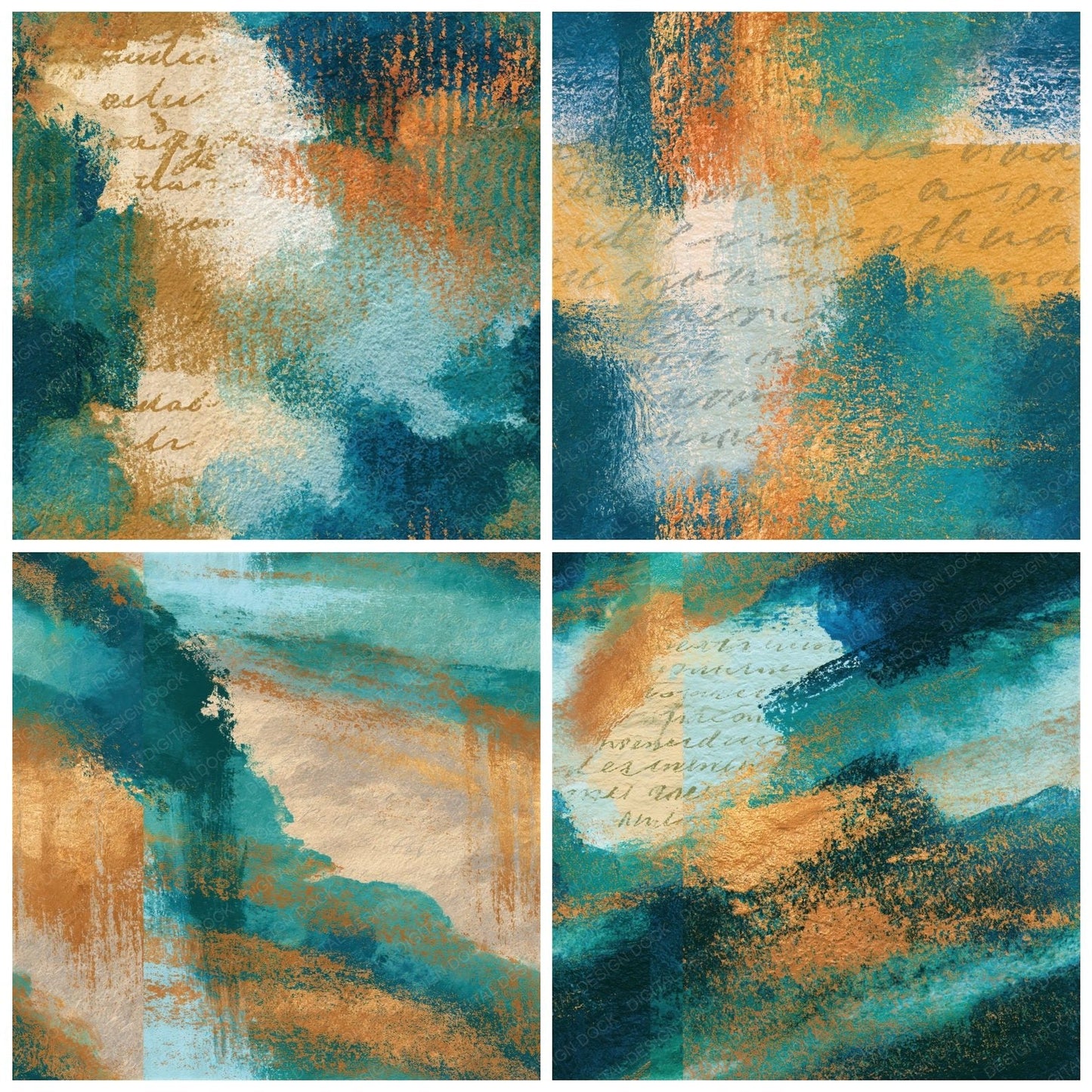 Lithograph Seafoam Turquoise Sand Tonal Seamless Digital Paper Pack (DDD016193)