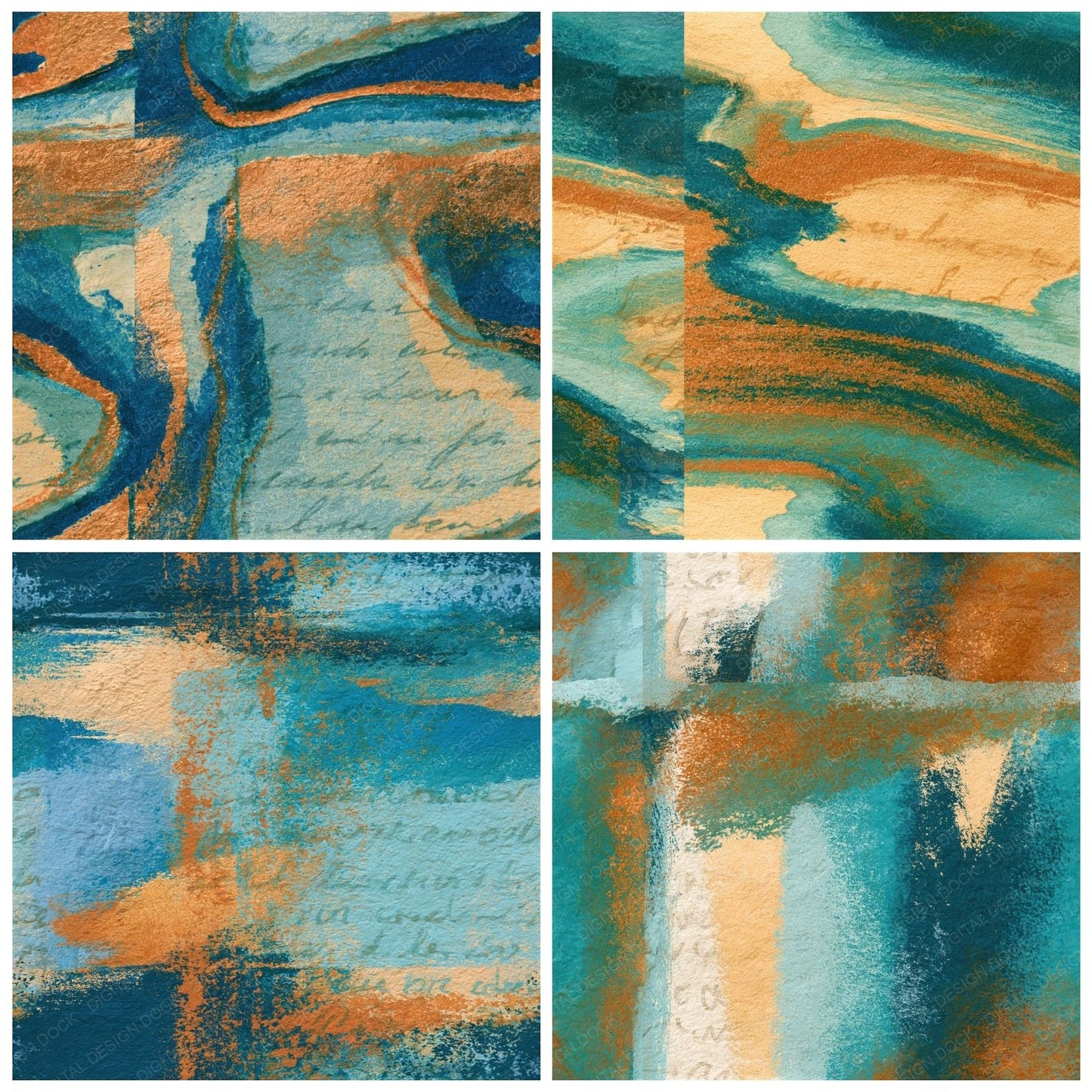 Lithograph Seafoam Turquoise Sand Tonal Seamless Digital Paper Pack (DDD016193)