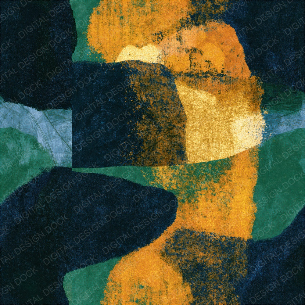 Lithograph Palm Ochre Midnight Seamless Digital Paper Pack (DDD016212)