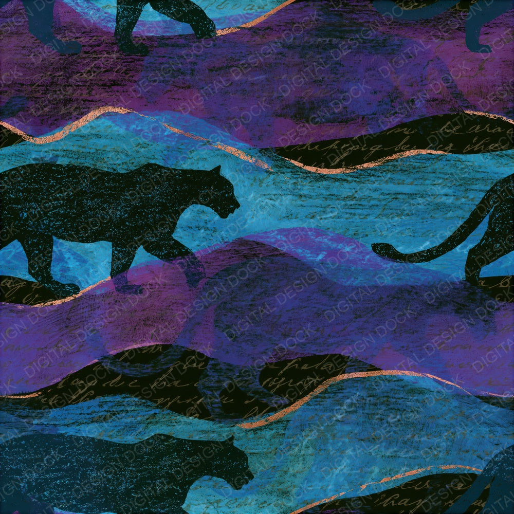 Lithograph Puma Cyan Violet Seamless Digital Paper Pack (DDD016213)