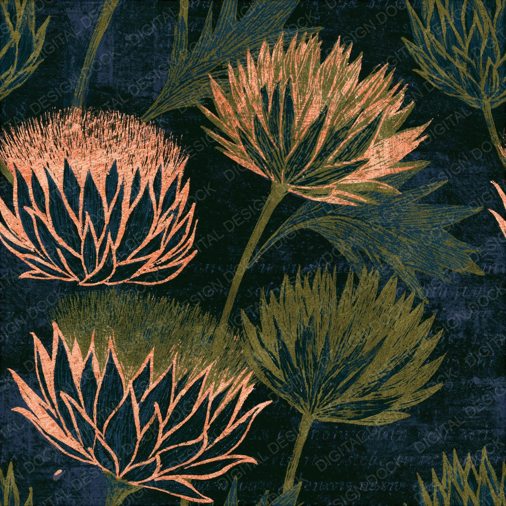 Scratchboard Thistle Olive Chartreuse Seamless Digital Paper Pack (DDD016220)