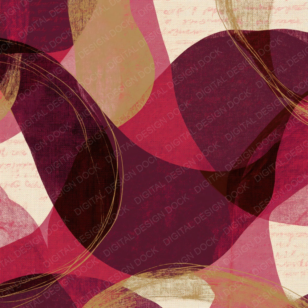Screenprint Cherry Mulberry Abstract Digital Paper Pack (DDD016221)