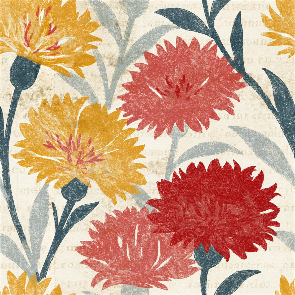 Lithograph Cornflowers Red Lemon Seamless Digital Paper Pack (DDD016228)