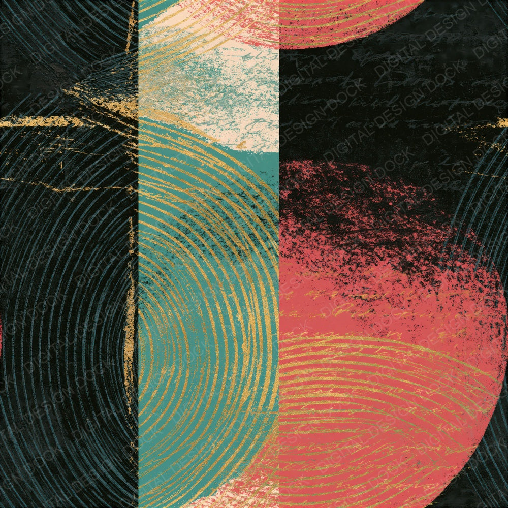 Scratchboard Mint Strawberry Lemon Abstract Seamless Digital Paper Pack (DDD016234)