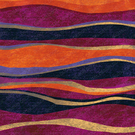 Indian Block Print Burnt Orange Magenta Abstract Digital Paper Pack (DDD016247)