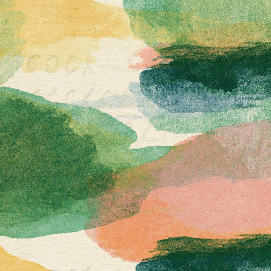 Risograph Green Blush Bone Abstract Digital Paper Pack (DDD016257)