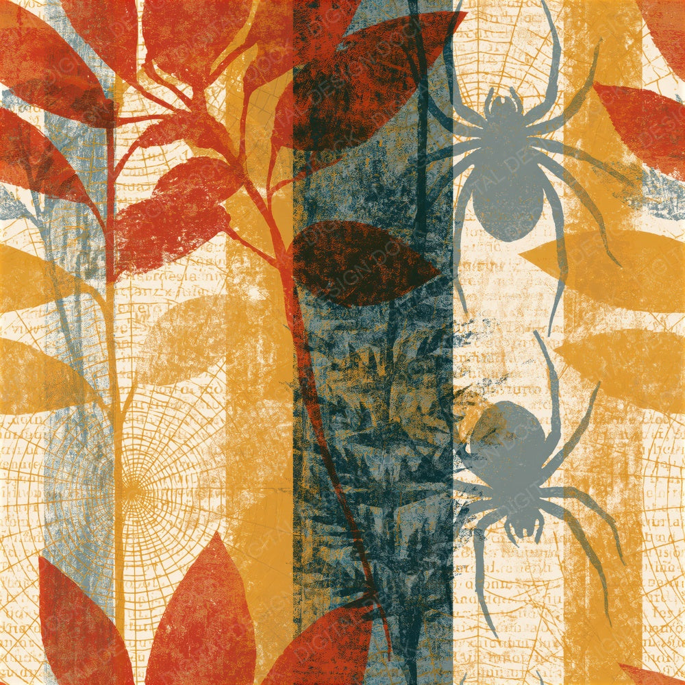 Screenprint Spider Web Rust Seamless Digital Paper Pack (DDD016263)